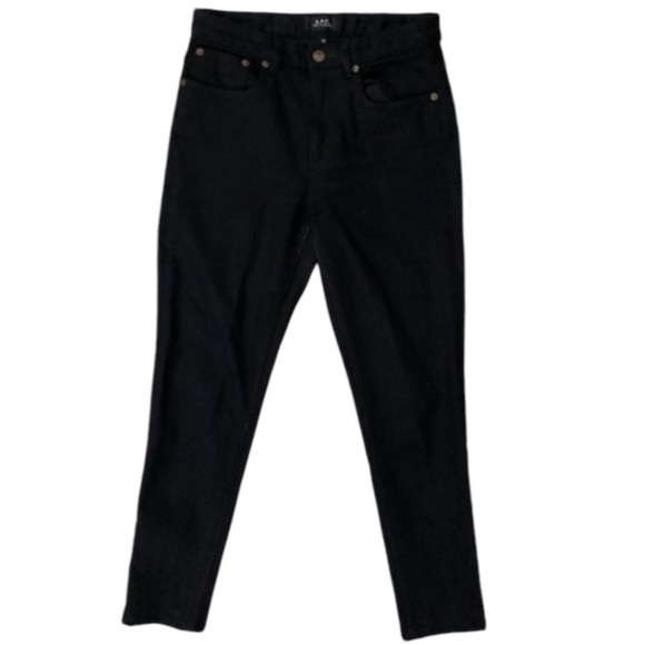 A.P.C. High Standard Jeans High Rise Denim Black Crop Jeans - Picture 12 of 12